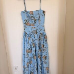 Floral Blue Maxi Dress